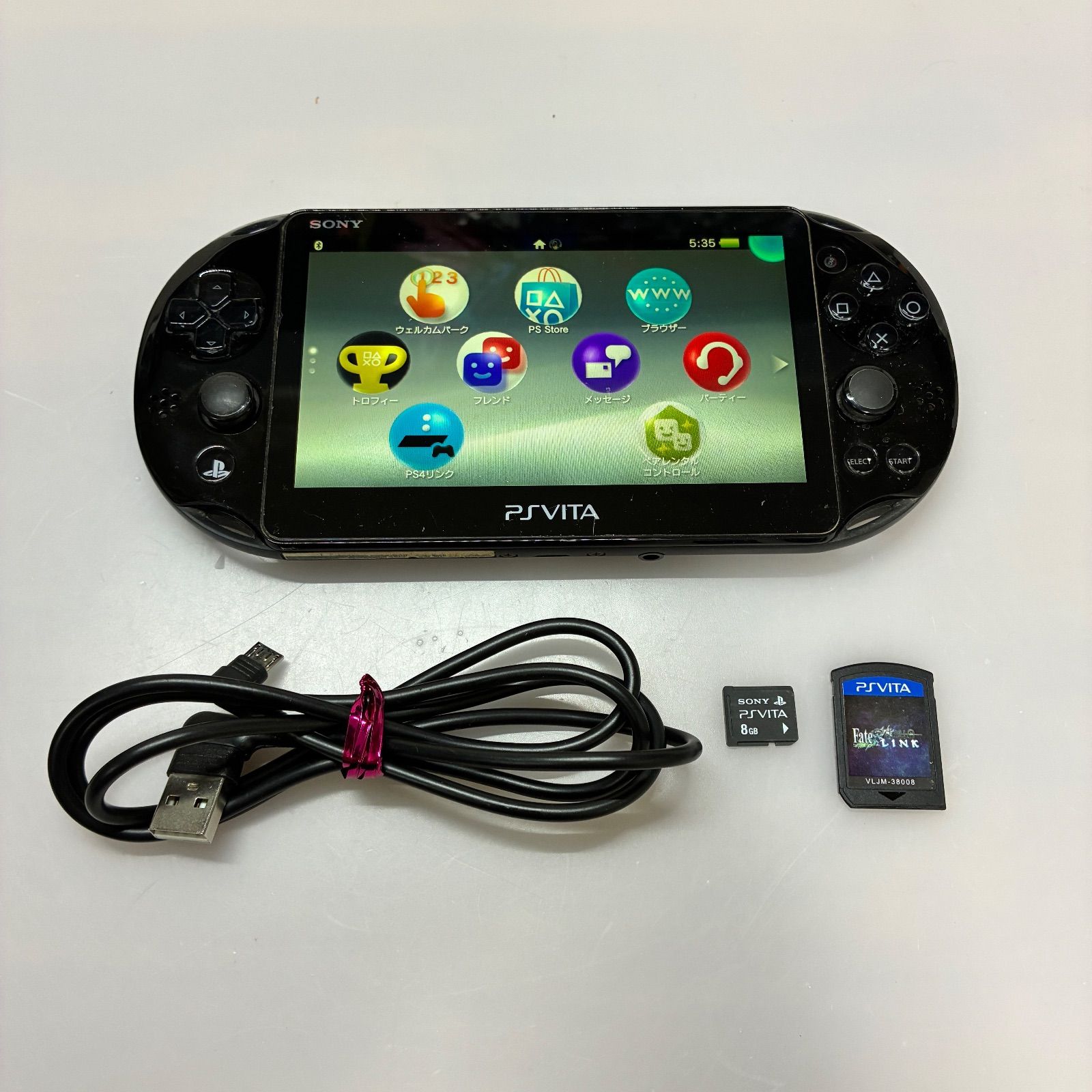 オープン記念価格 SONY PS Vita 2000 PCH-2000 ブラック ソフト 充電ケーブル メモリカード 付属