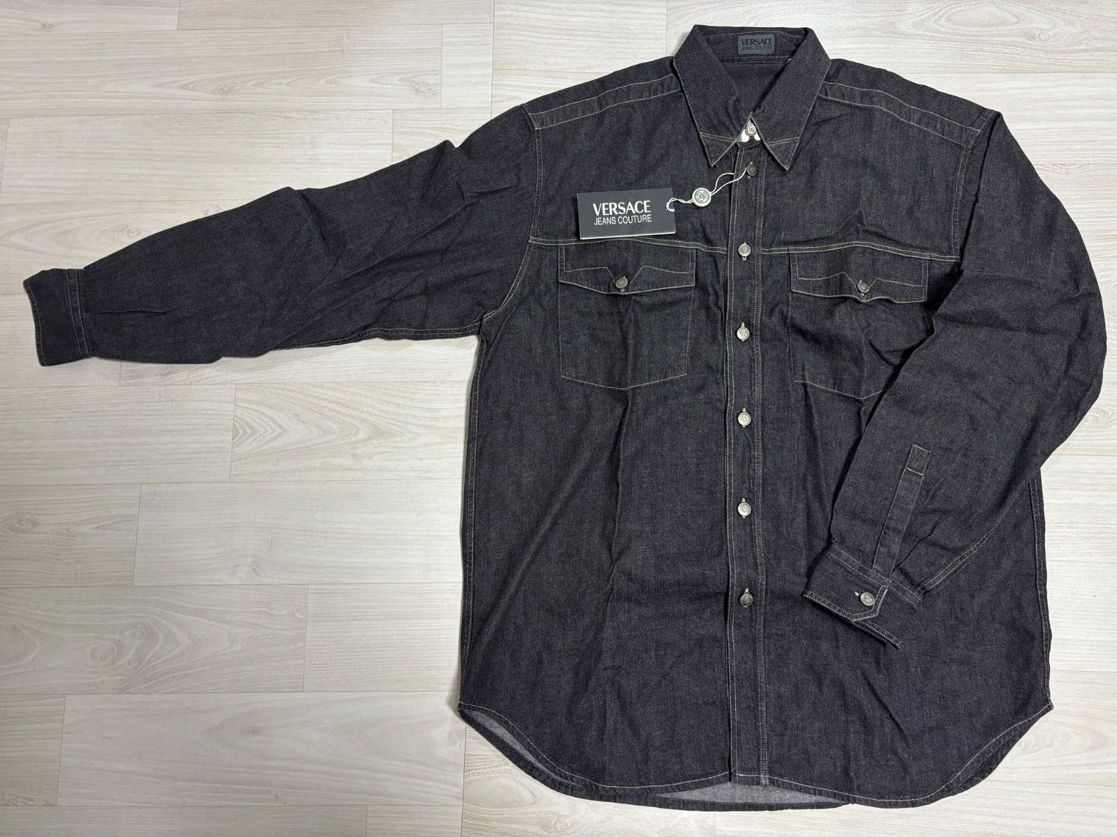 VERSACE JEANS COUTURE ヴェルサーチ デニムジャケット 黒