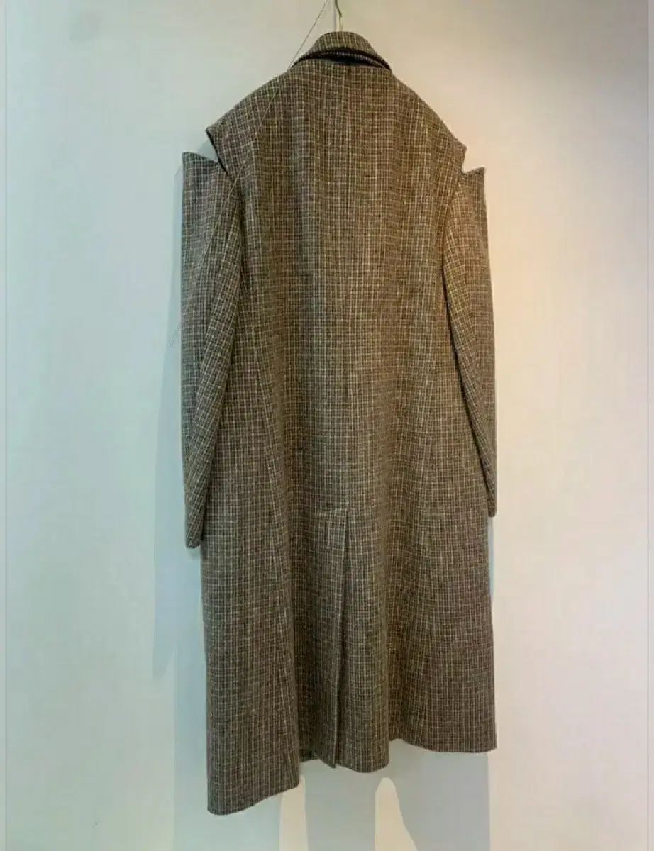 メゾンマルジェラ ハウンドトゥース ブラウン コート
