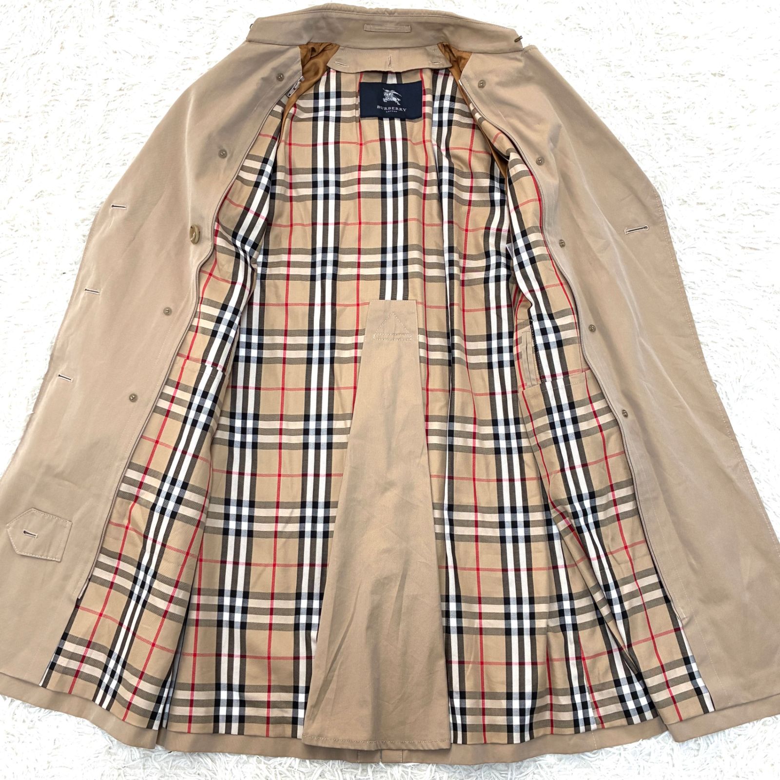 美品 BURBERRY バーバリー トレンチコート ノバチェック ベルト 美