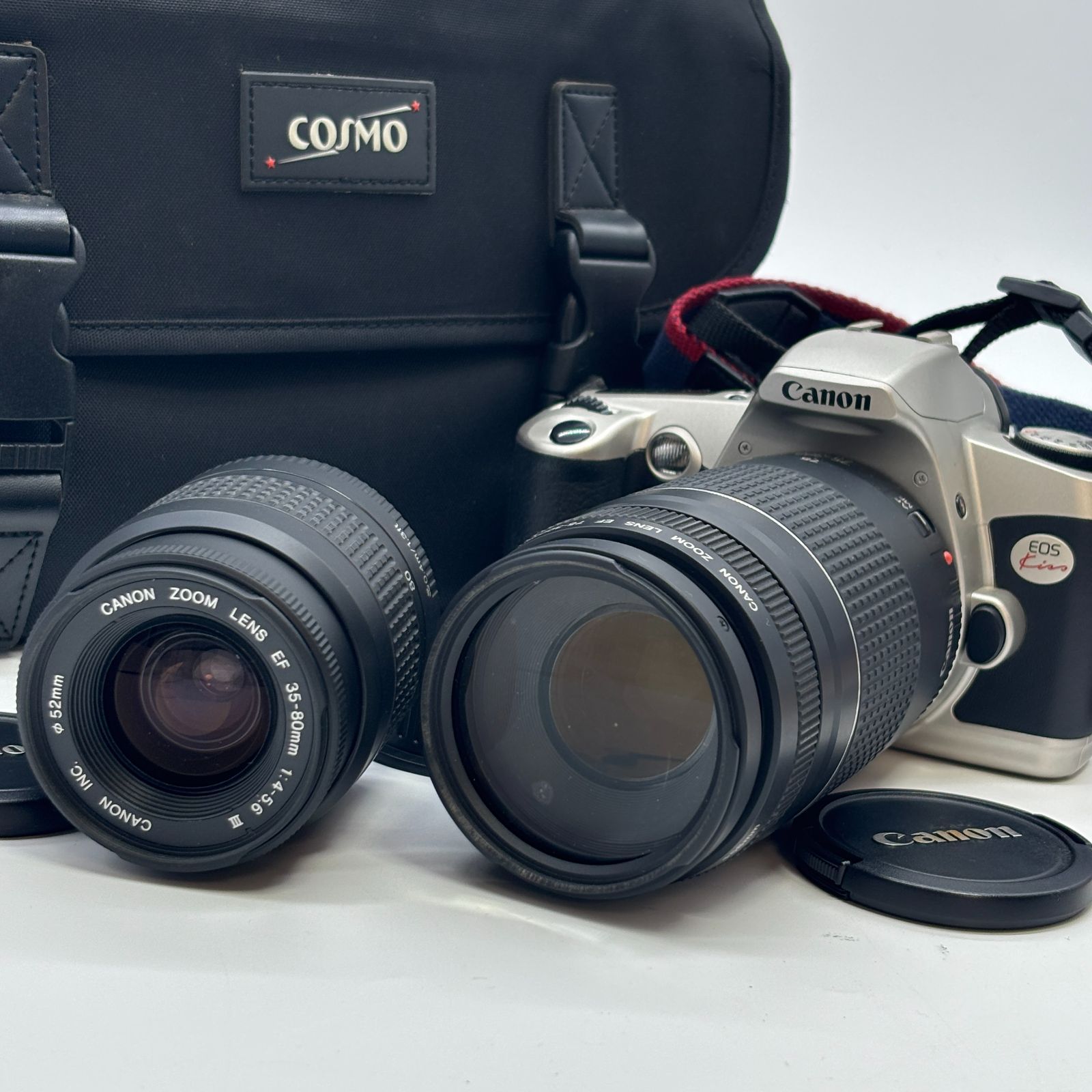 キヤノン Canon EOS Kiss フィルムカメラ EF 35-80mm/75-300mmWレンズ