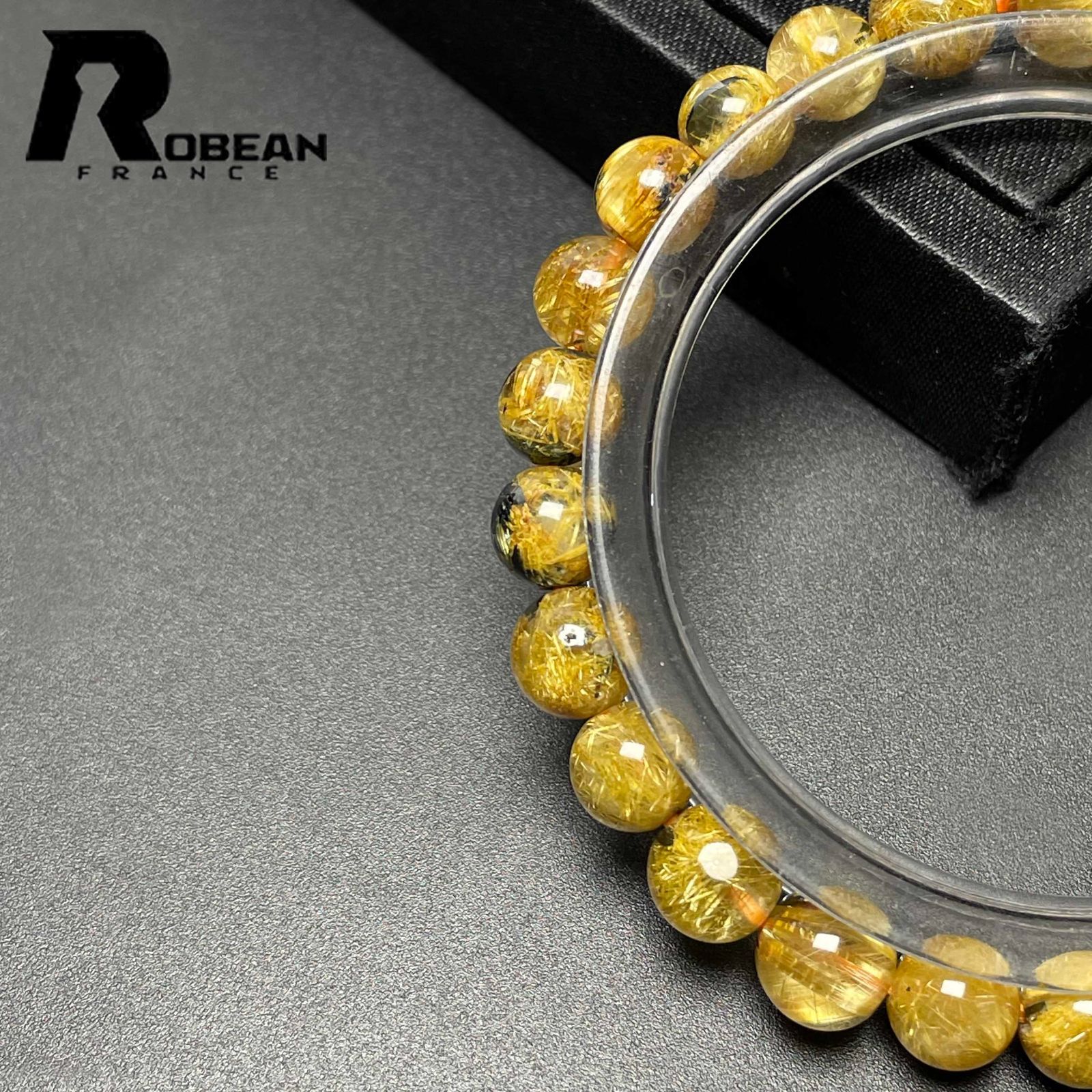 希少 EU製 定価9万円☆ROBEAN・太陽花タイチンルチル☆黄金針水晶 金運