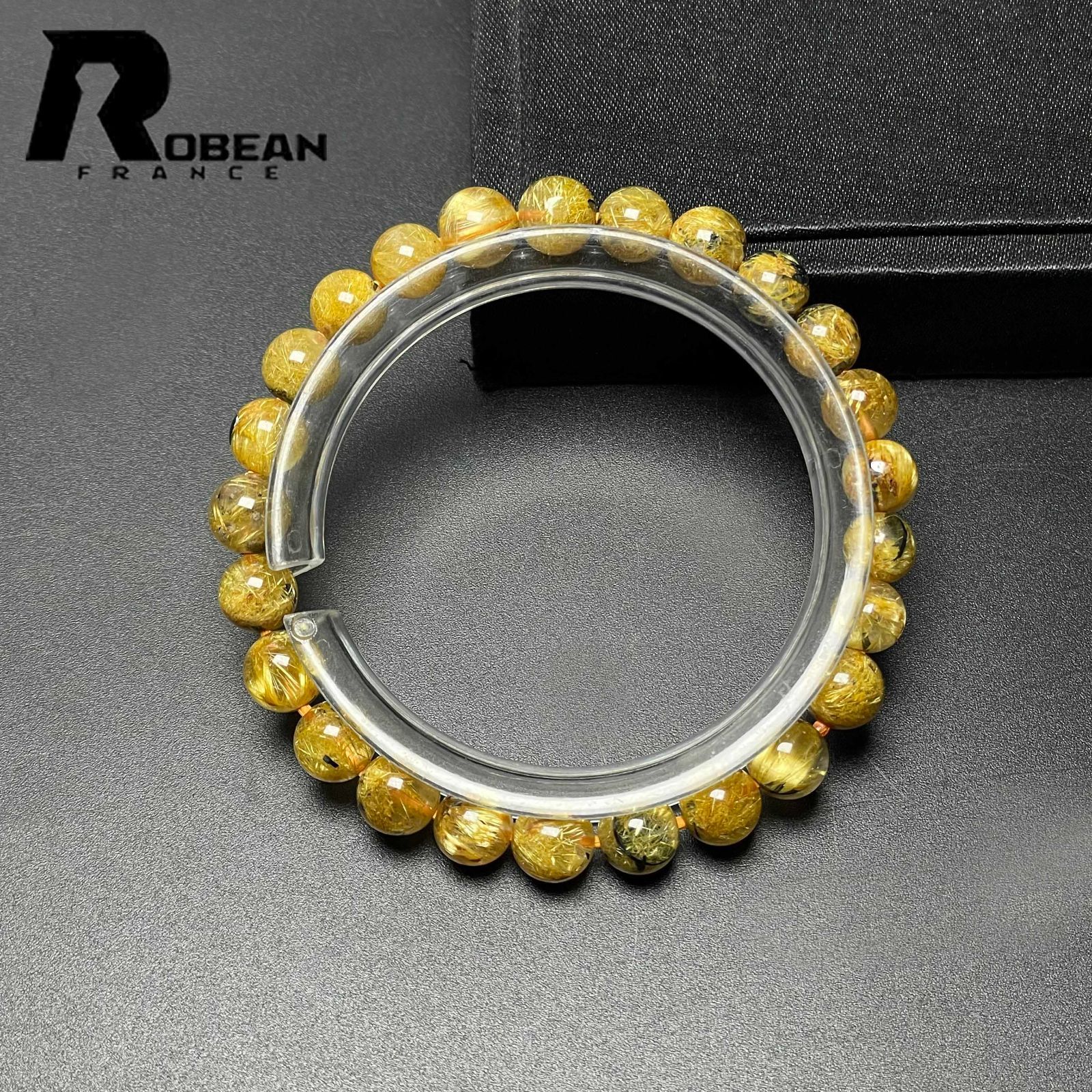 希少 EU製 定価9万円☆ROBEAN・太陽花タイチンルチル☆黄金針水晶 金運