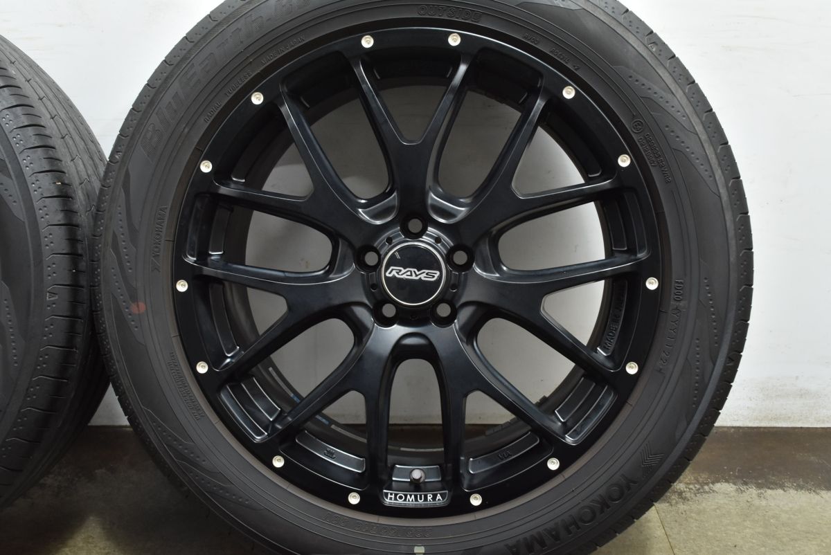  RAYS ホムラ 18 in 7 5 J 50 PCD 114 3 ヨコハマ ブルーアースRV RV 03 225 55 R フォレスター XV インプレッサ カスタム用 可 18インチ タイヤ ホイールセット