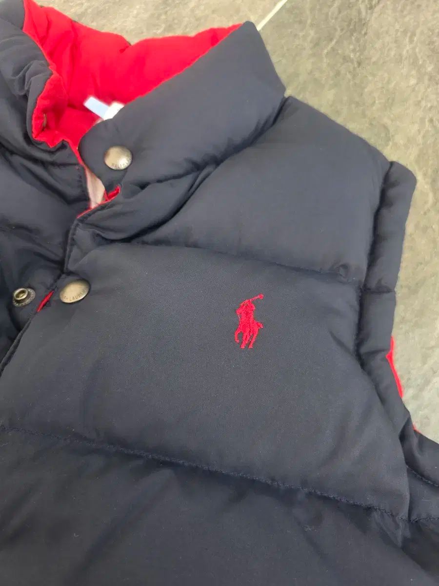 ポロ ラルフローレン ネイビー リバーシブル ダウン ベスト