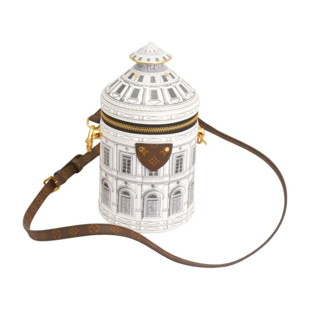 ルイヴィトン LOUIS VUITTON フォルナセッティ ショルダーバッグ M59143 2WAYパテント ホワイト モノグラム レディース F-YA1161