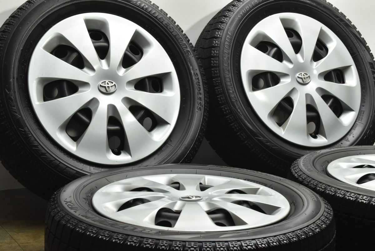 バリ溝 トヨタ アクア 15 in 5 J 45 PCD 100 ブリヂストン ブリザック VRX 185 60 R カローラ フィールダー アクシオ ヤリス 流用