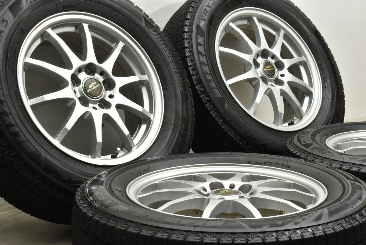 製 バリ溝 VRX 3付 トヨタ車 設計 シュナイダー 15 in 6 J 45 PCD 100 ブリヂストン ブリザック 195 65 R プリウス カローラ