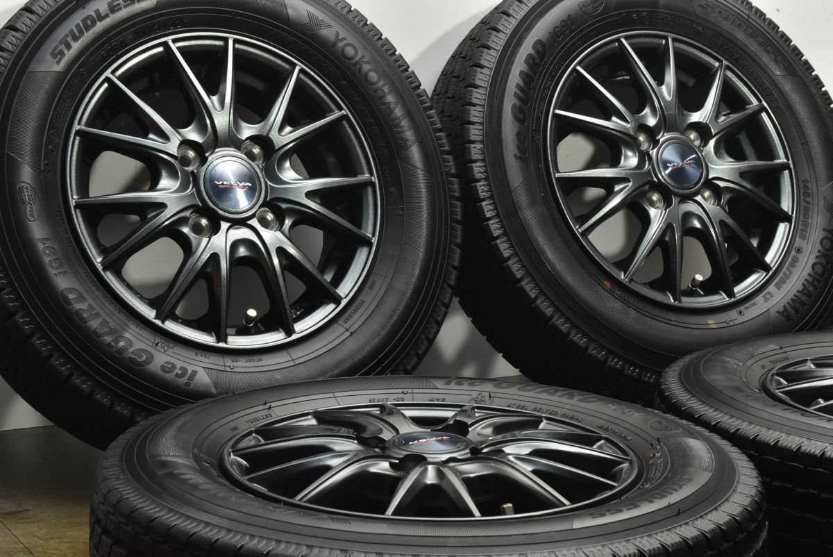 バリ溝 WEDS 12 in 4 00 B 42 PCD 100 ヨコハマ アイスガード iG 91 145 80 R LT ピクシストラック バン N VAN ハイゼット アトレー