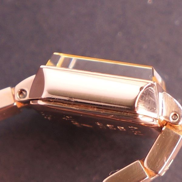 agete 【電池交換済み】スクエアフェイスジュエリーウォッチ ピンク