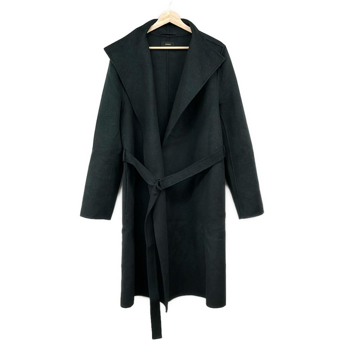 新品タグ付✨ジョゼフ カシミヤ混 リバーコート 定価約14万円 ロング丈 黒 L 新品タグ付✨ジョゼフ カシミヤ混 リバーコート 定価約14万円 ロング丈