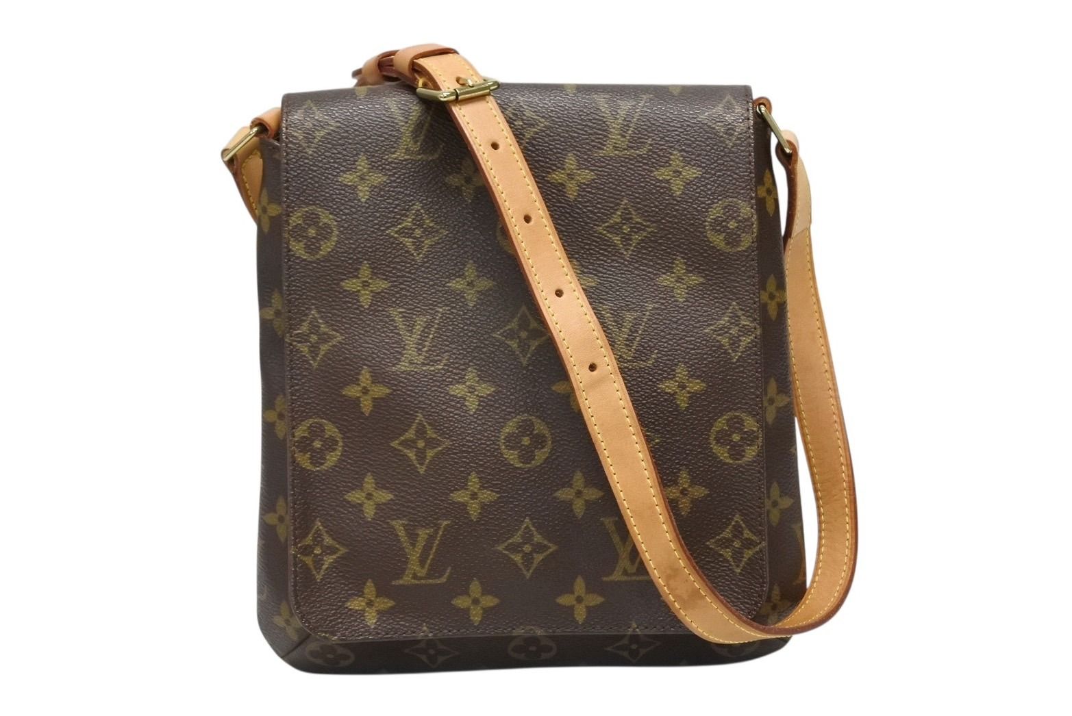 LOUIS VUITTON ルイヴィトン モノグラム ミュゼットサルサ ショルダーバッグ M51387 ブラウン PVC ヌメ革 4b009093