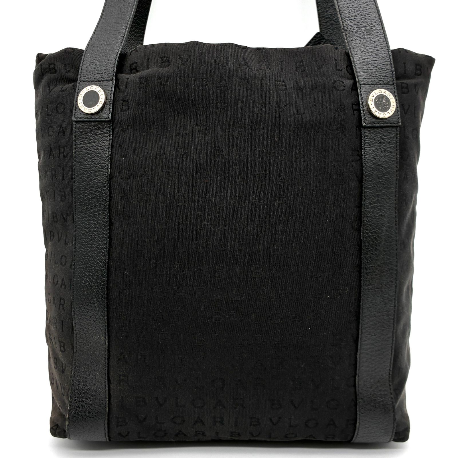 極美品 BVLGARI ブルガリ トートバッグ ロゴマニア 総柄 メンズ