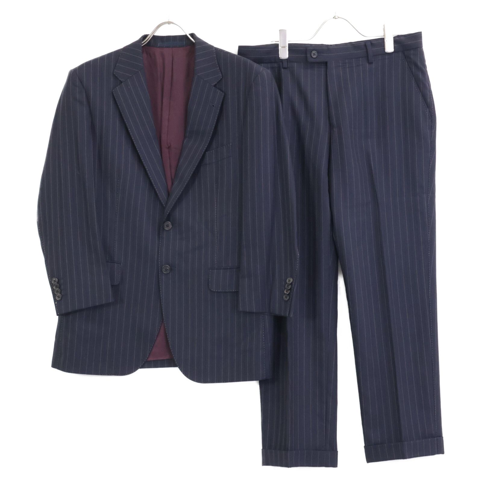 PaulSmith ポールスミス ネイビー ウール ゼニア地 ピンストライプ スーツ M2