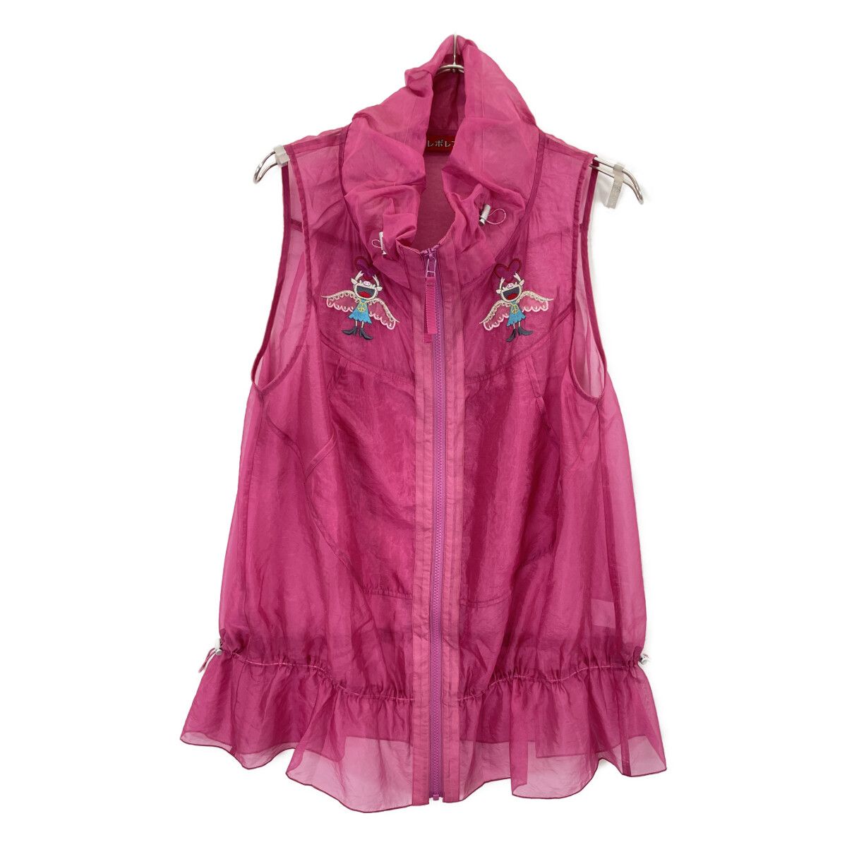 OLLEBOREBLA アルベロベロ 25SS 119758 ﾋﾟﾝｸ ぶたさんﾋﾞｰｽﾞ刺繍 ｼｱｰﾌﾘﾙｼﾞﾚ 表記無し