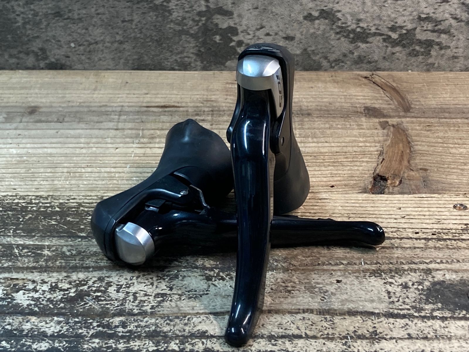 JO 118 シマノ SHIMANO 105 ST 5800 STIレバー 2 x 11 S 左固定部にクラックの為