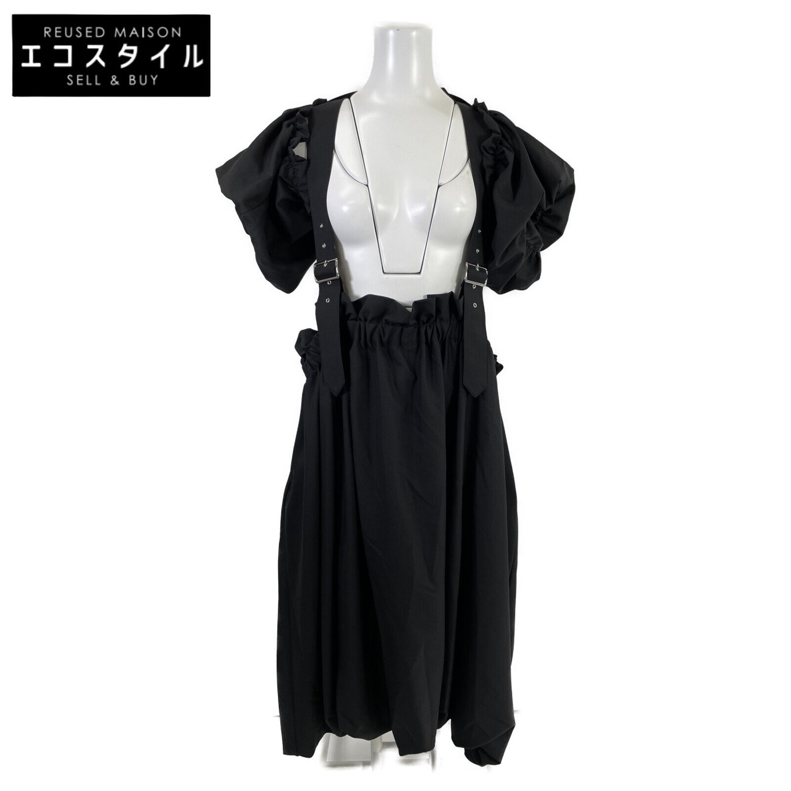 COMME des GARCONS Noir Kei Ninomiya コムデギャルソンノワールケイニノミヤ 24年 ブラック 3OーA008 デザインドレス XS