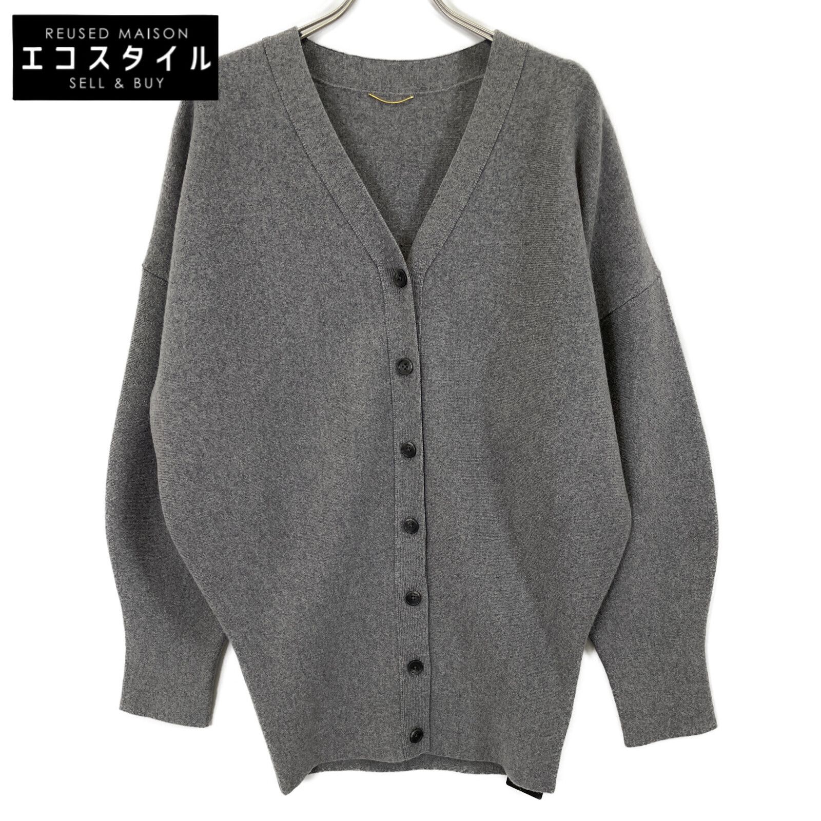 Deuxieme Classe ドゥーズィエムクラス アパルトモン別注 グレー カシミヤ混 ボリュームカーディガン 23-080-560-7010-3-0 F