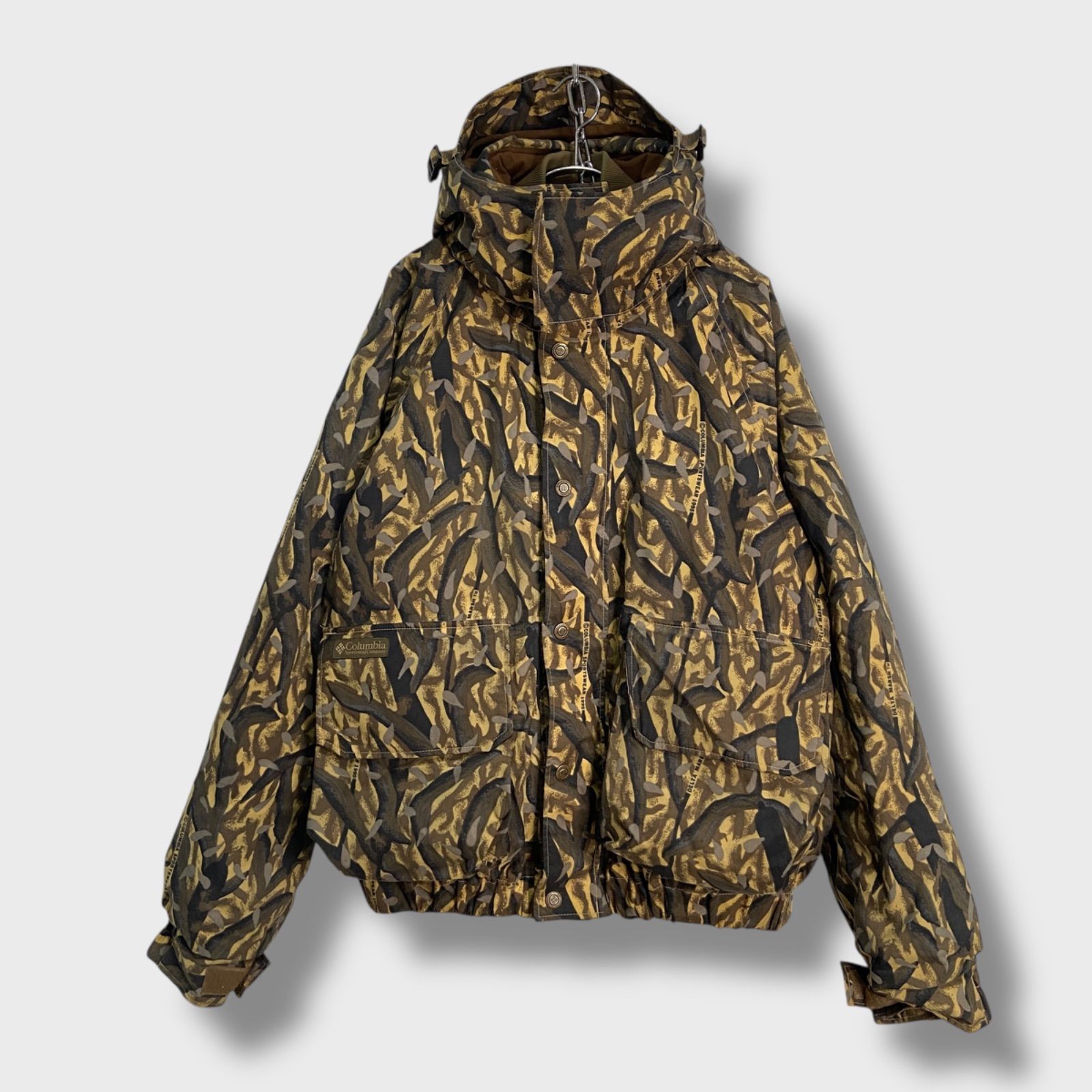 Columbia 90s 中綿ダウンハンティングパーカー デルタマーシュカモ インナーダウン付き ハンティングオーバーオール K25M