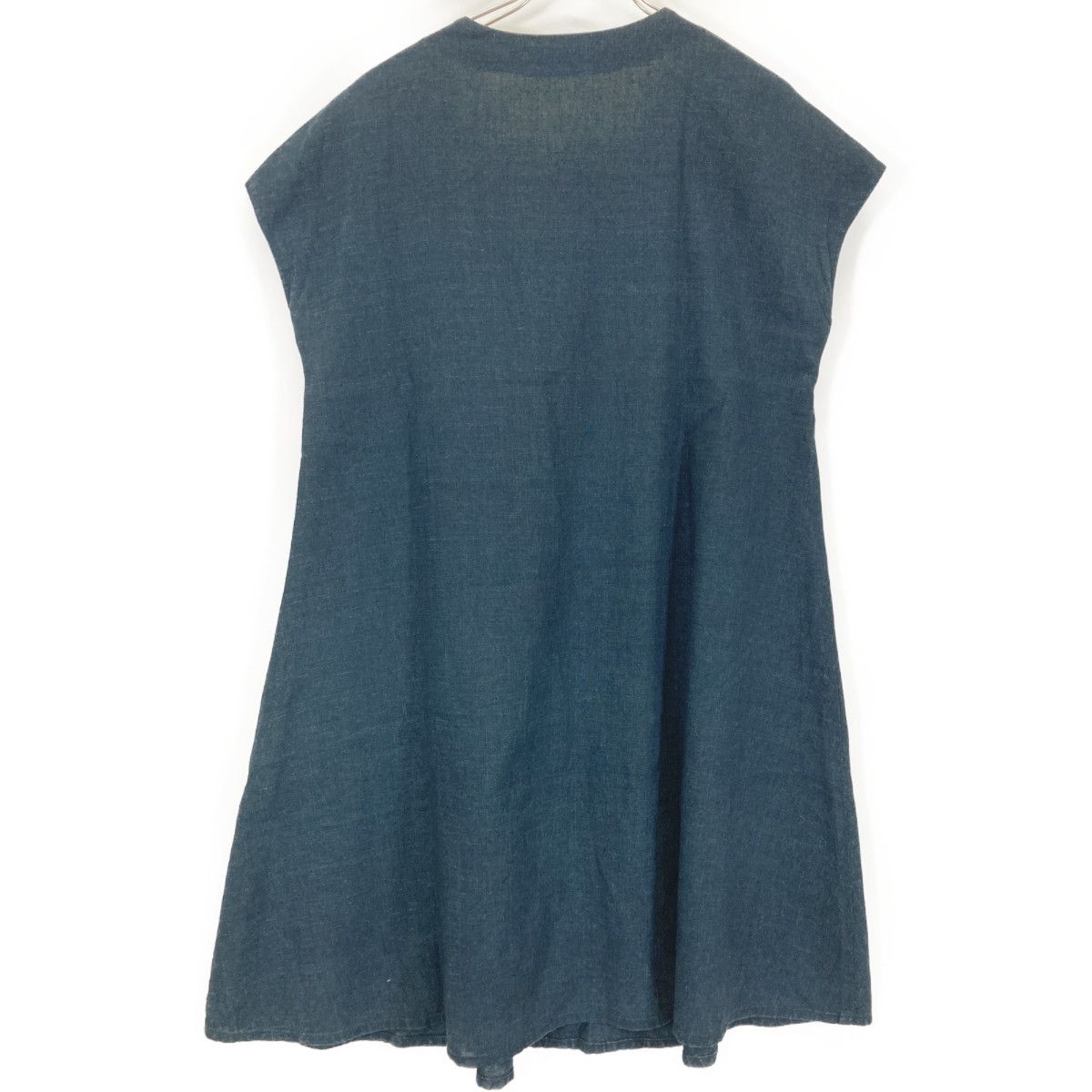 Pallas Palace パラスパレス ｲﾝﾃﾞｨｺﾞ ﾌﾗﾜｰ刺繍ﾉｰｽﾘｰﾌﾞﾜﾝﾋﾟｰｽ O