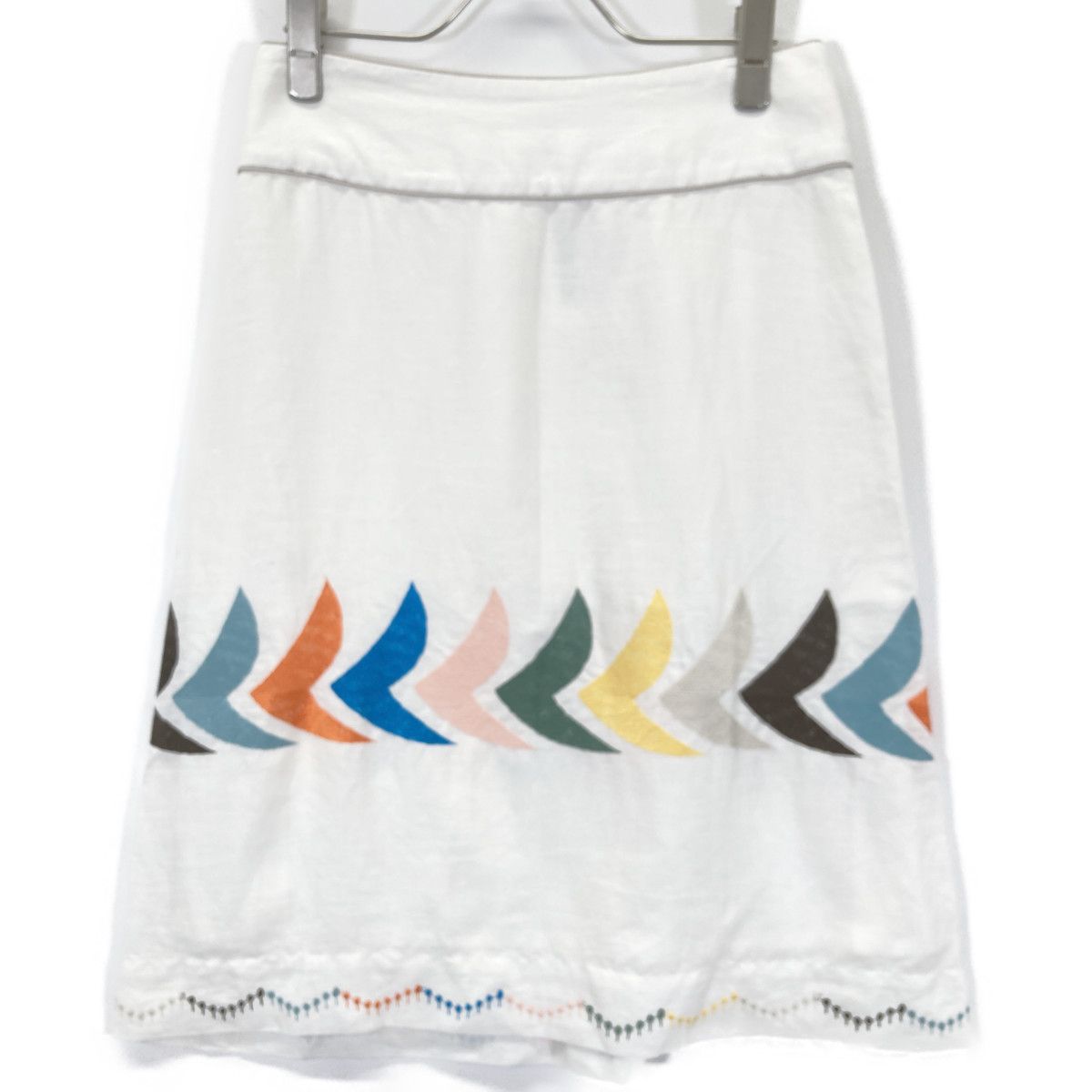 mina perhonen ミナペルホネン laundry rs5854 ホワイト リネン混 bird スカート 38