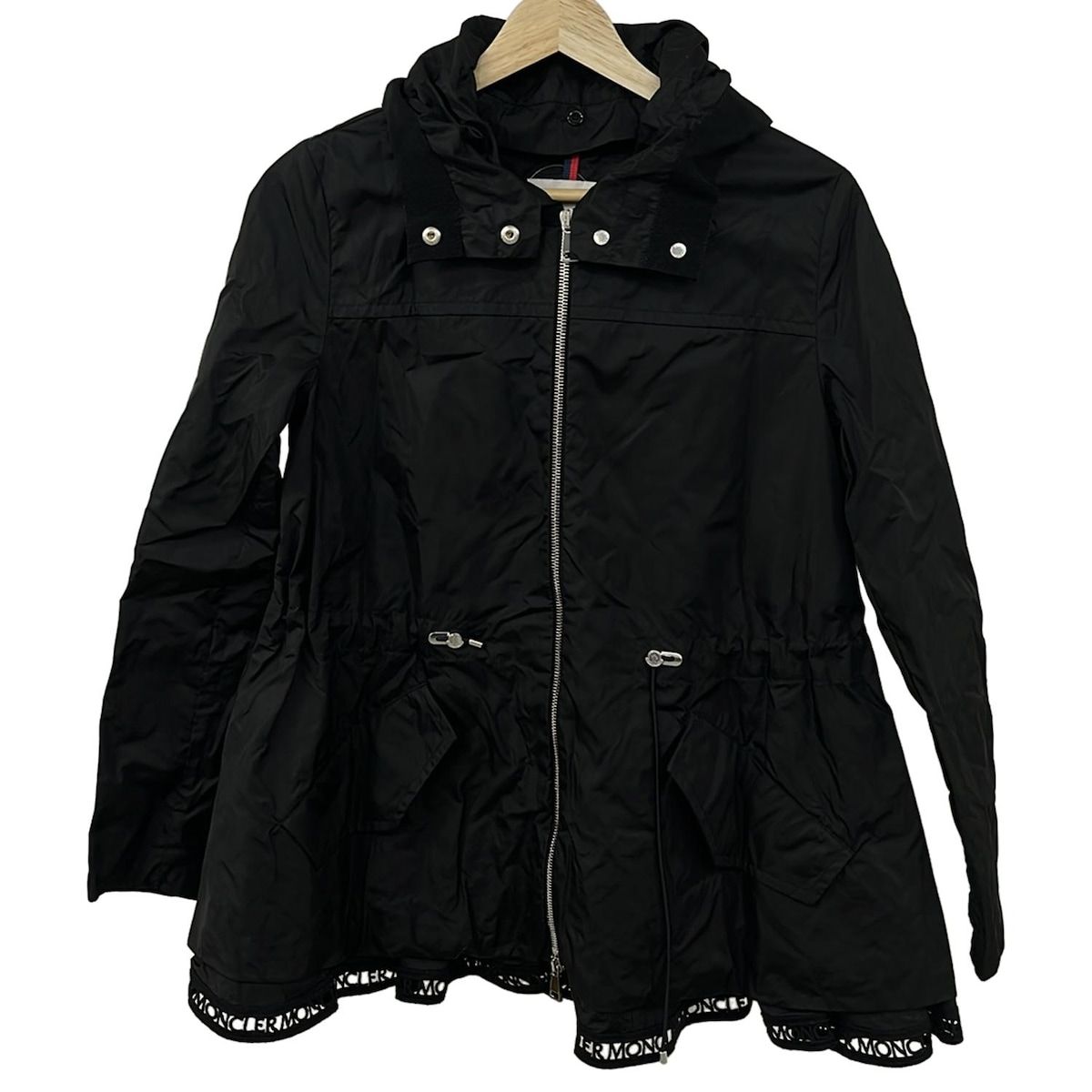 MONCLER モンクレール ブルゾン サイズ0 XS レディース LOTY 黒 長袖 ジップアップ フード着脱可 春 秋