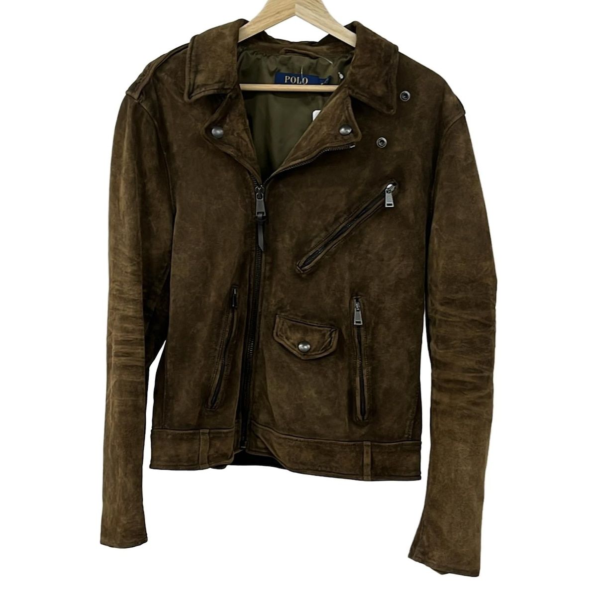 POLObyRalphLauren ポロラルフローレン ライダースジャケット サイズM M メンズ - ダークブラウン 長袖 スエード 秋 冬