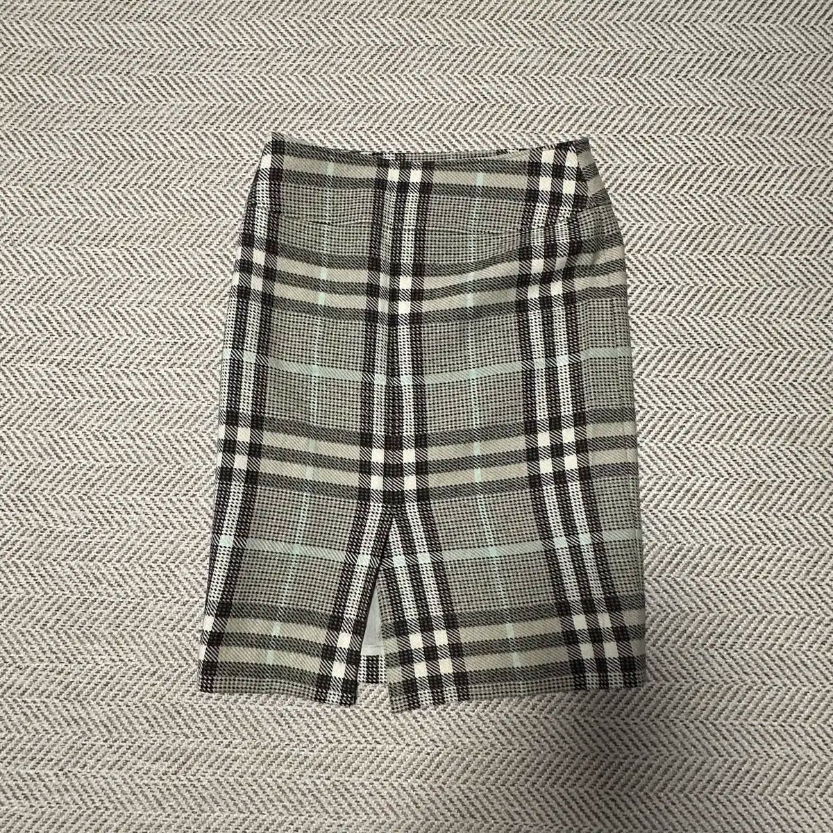 BURBERRY イタリア製 チェック ウールスカート