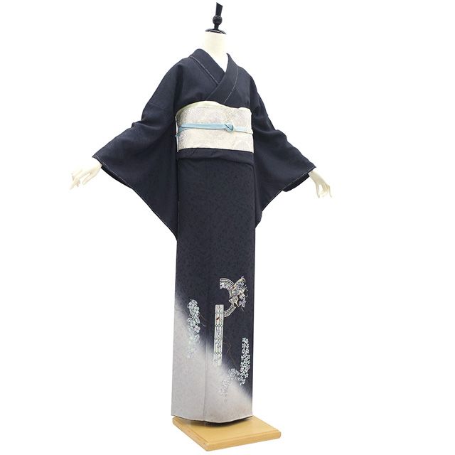 きものヱビス■　絽訪問着 刺繍に螺鈿 袷】すわとう刺繍附け下げと螺鈿箔袋帯 #kimono #着物 | ちぇらうな