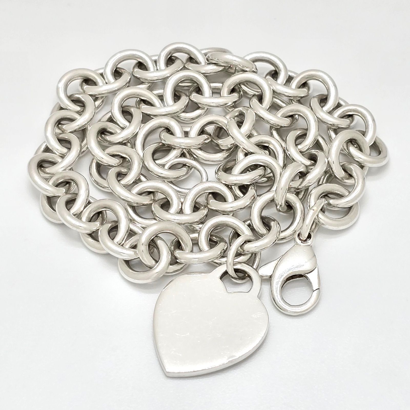  TIFFANY-CO. ティファニー ハート タグ ネックレス チョーカー スターリングシルバー SV 925 全長40.5㎝ ネックレス アクセサリー