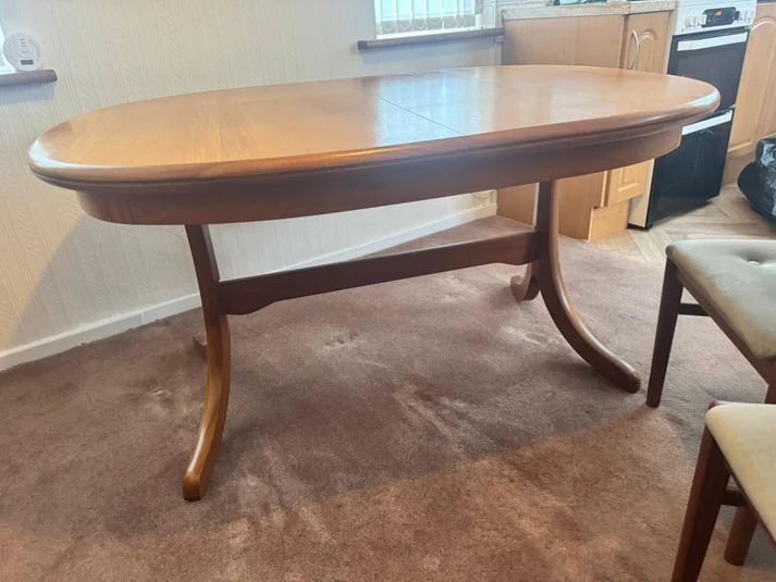 ダイニングテーブル 伸長式 White Newton イギリス 木製 ヴィンテージ ホワイトニュートン