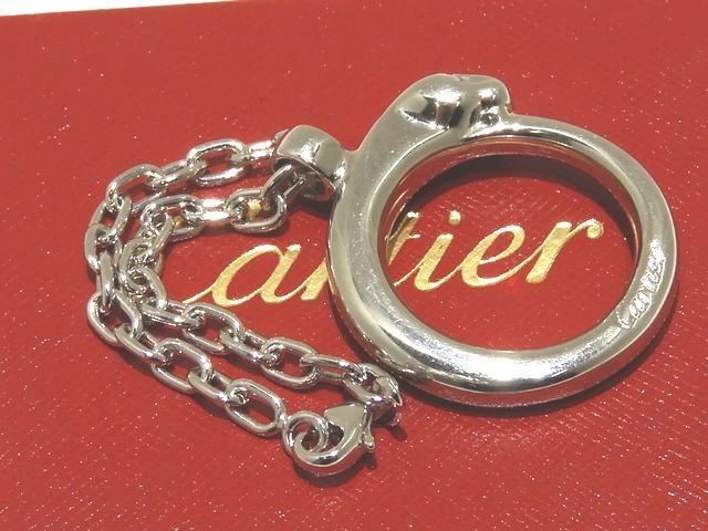 Cartier カルティエ パンサー キーリング T1220147 シルバー チェーン バッグチャーム キーホルダー 7K