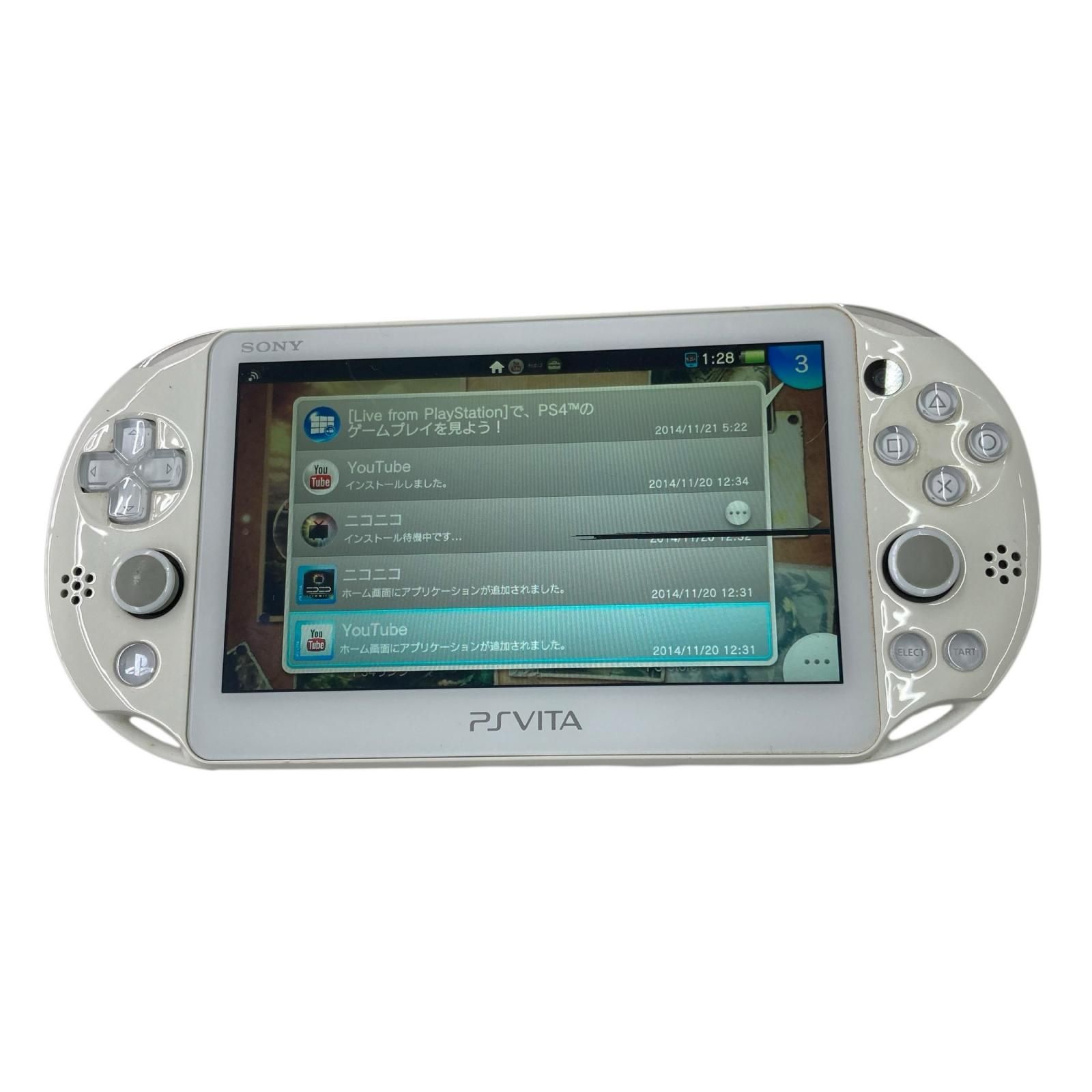 186000 ジャンク品 PS Vita PCH-2000 グレイシャー ホワイト 本体-M/G 