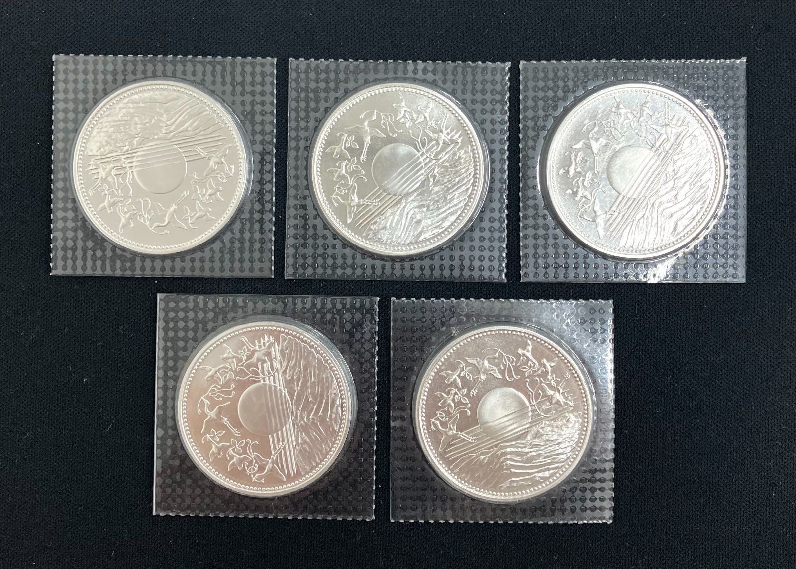 ☆ 昭和天皇御在位60年記念 銀貨 プルーフ ブリスターあり 5枚 - メルカリ