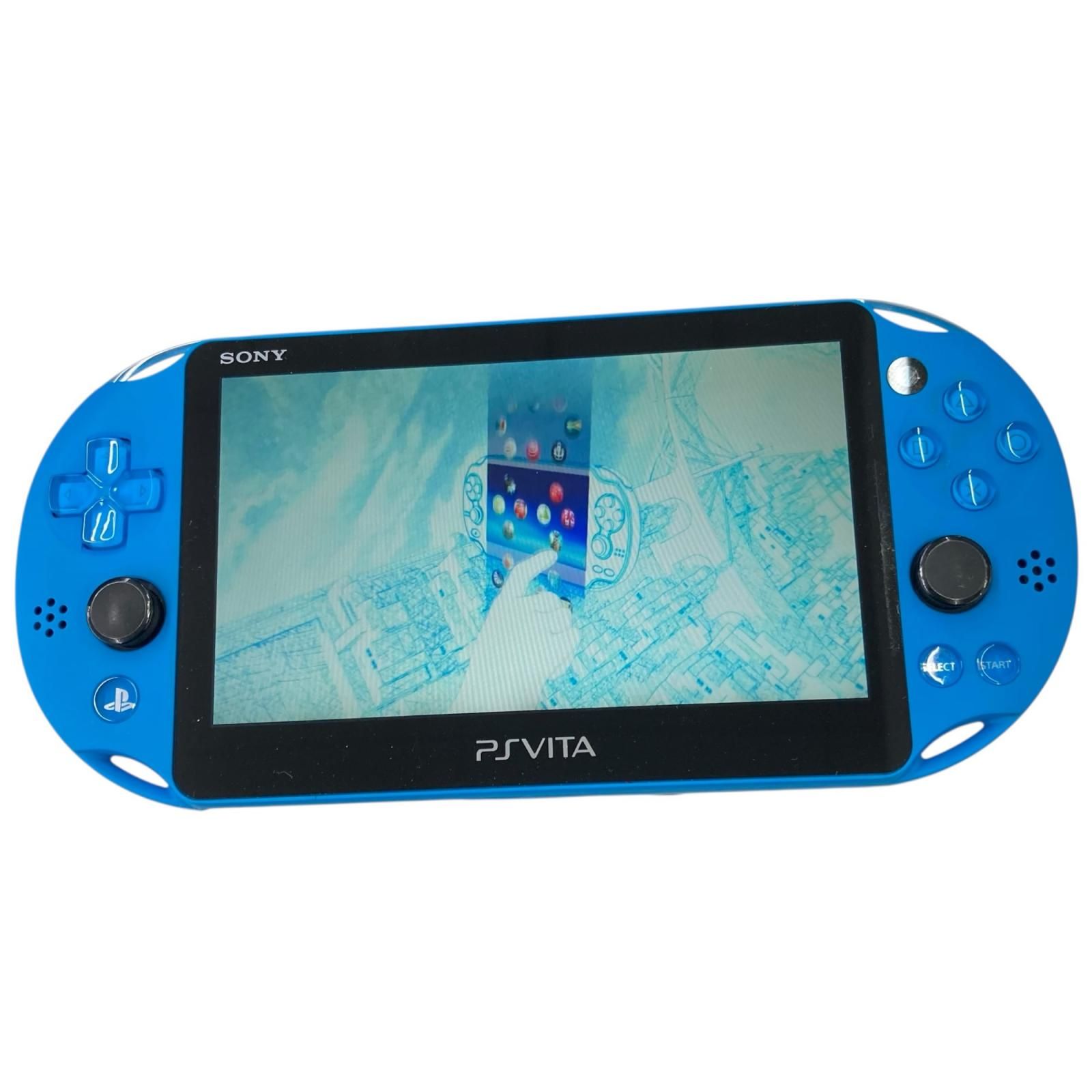 186000 SONY ソニー PS Vita 本体 充電器 箱 PCH 2000 ZA 23 アクア ブルー
