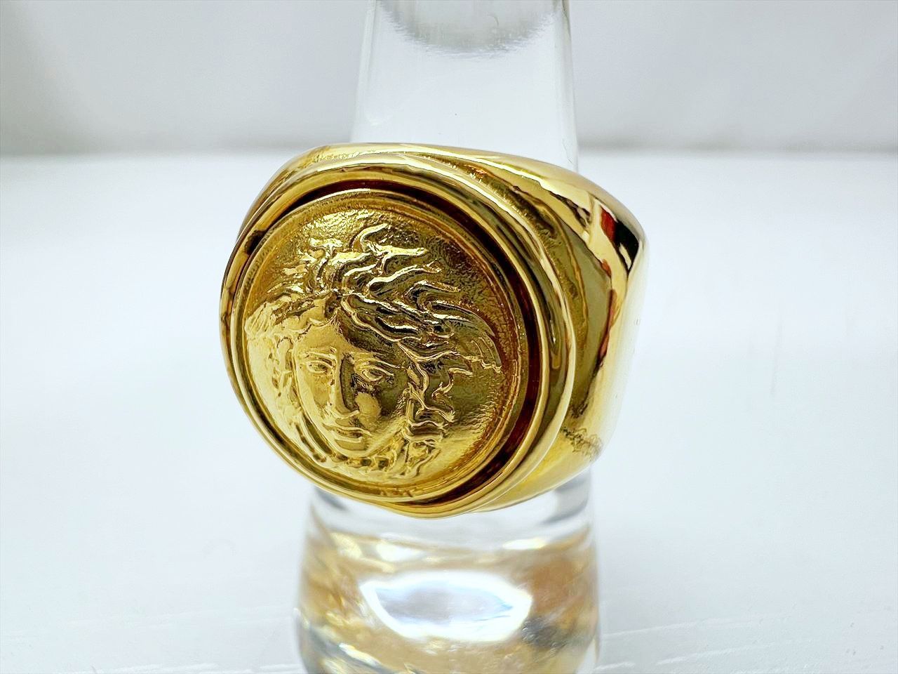 ジャンニ ヴェルサーチ メデューサ ヴィンテージ リング 指輪 ゴールド GP 約16号