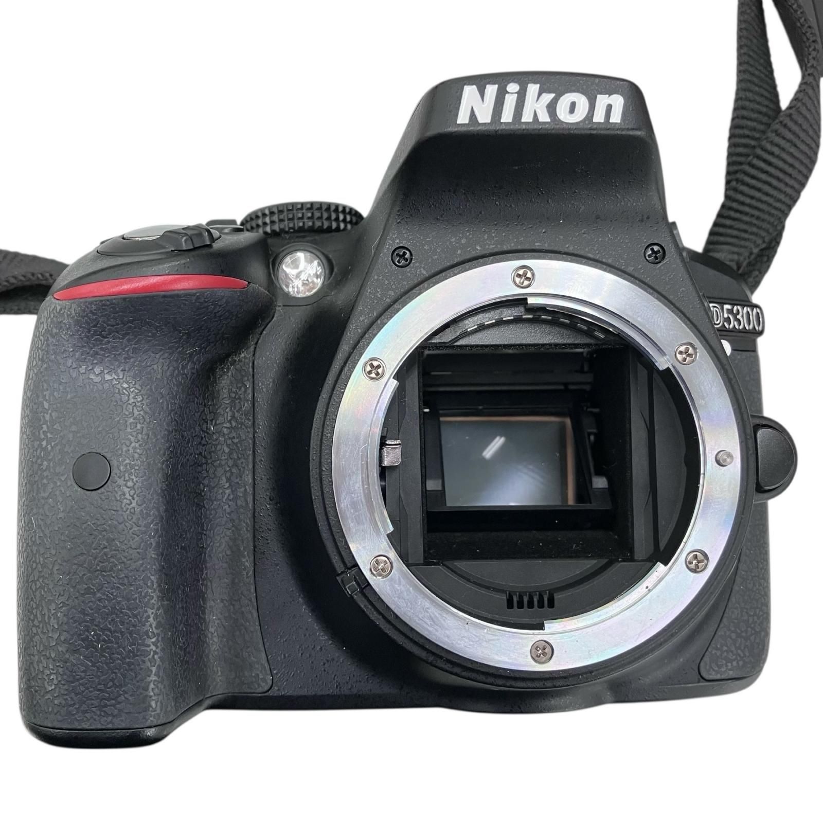 186000 動作 済み Nikon ニコン デジタル一眼レフカメラ ダブルズームキット D5300 ブラック