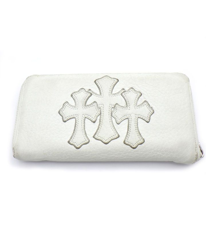 クロムハーツ CHROME HEARTS REC F ZIP 3クロス ラウンド ジップ レザー ウォレット 長財布 45536
