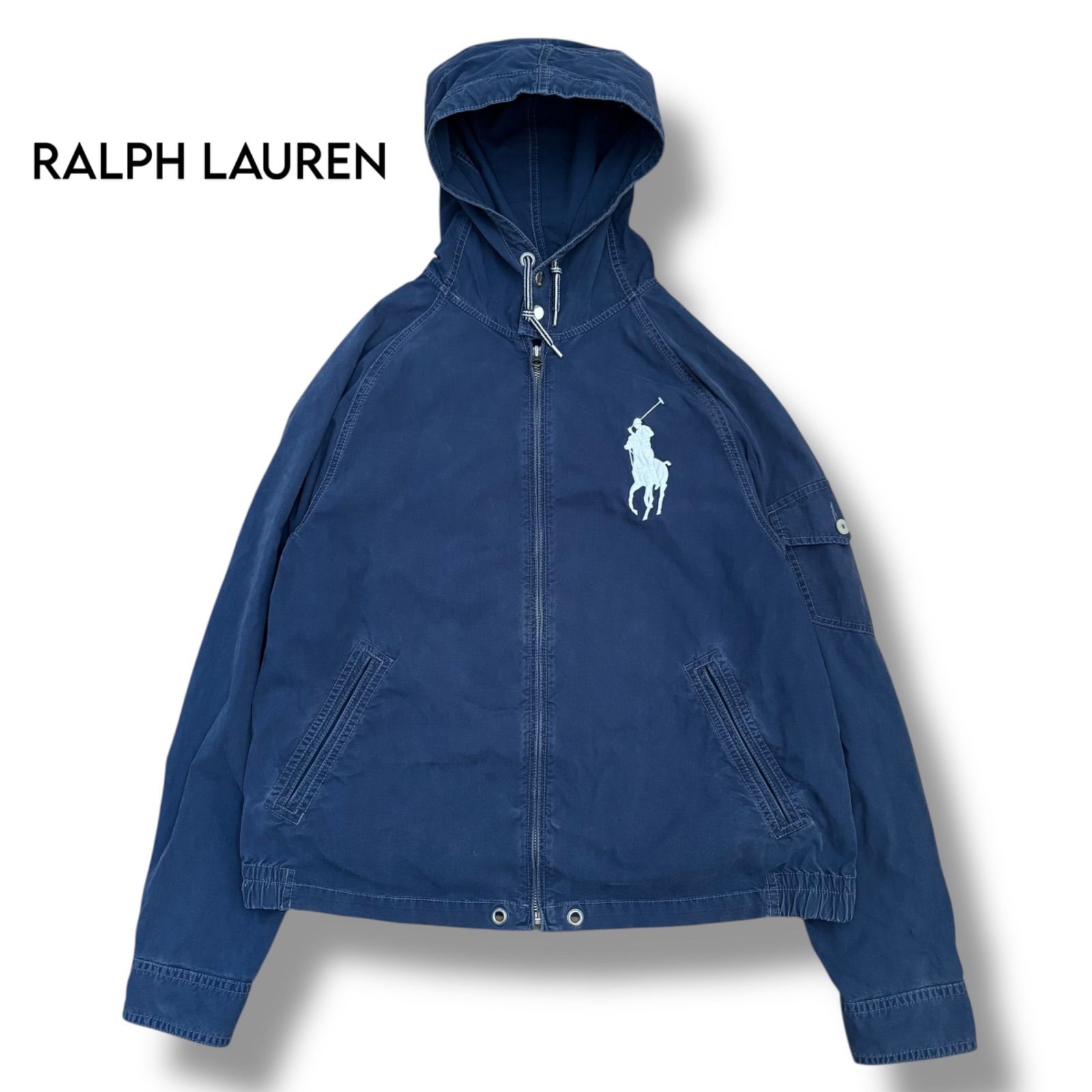 POLO by RALPH LAUREN ポニー刺繍 マリンパーカー ジャケット POLO RALPH LAUREN】ビッグポニー 刺繍 マウンテンパーカー XL - メルカリ