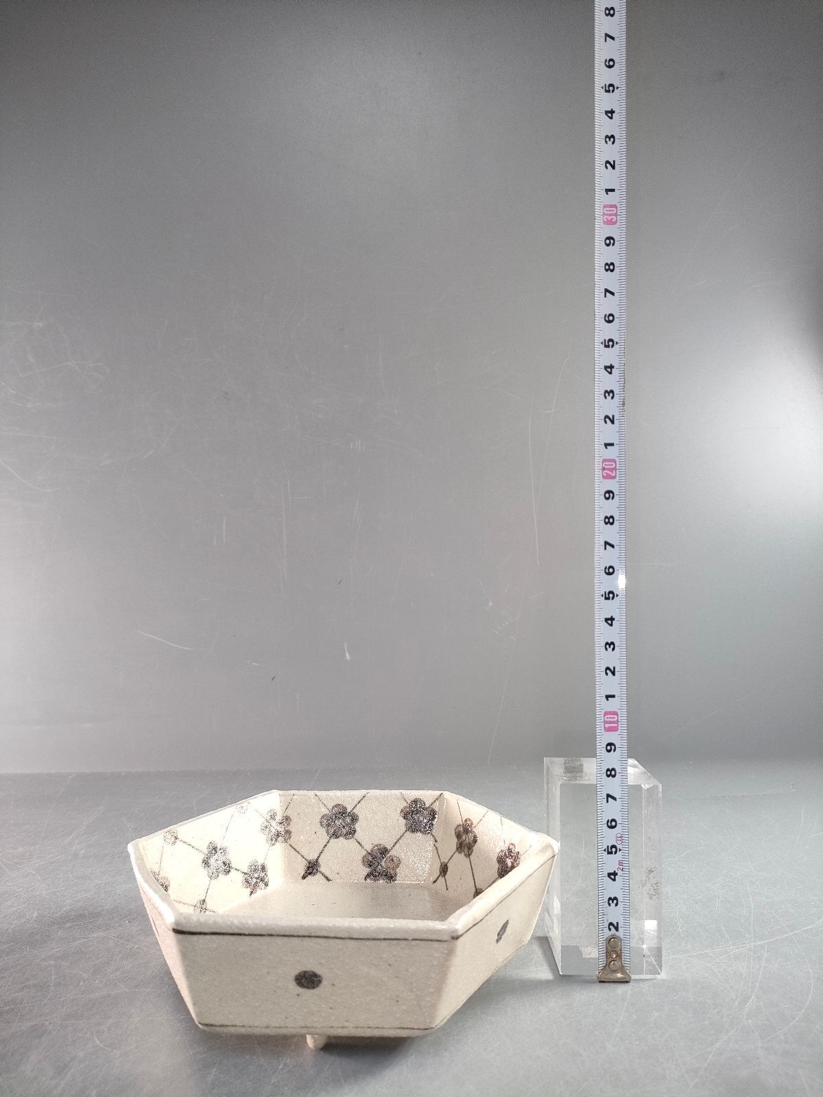 A1224-1/廣永窯/鉄絵小鉢むさしの6客/共箱/向付/飾鉢/盛鉢/懐石道具/ A1224-1/廣永窯/鉄絵小鉢むさしの6客/共箱/向付/飾