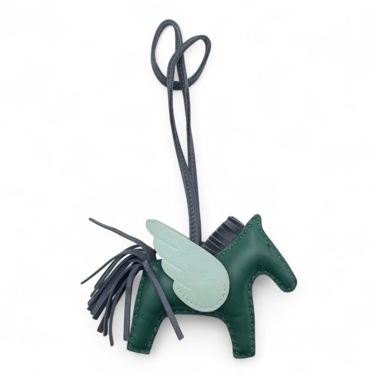 エルメス ペガサスチャーム PM ヴェールモワイヤン アルドワーズ ヴェールペパーミント スイフト アニョーミロ W刻印 WWW_SMP1DAWEKUDUS_SCH_ID