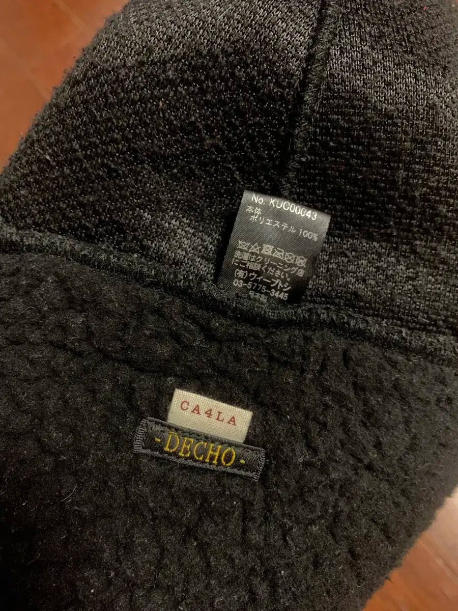 Ca4la 黒色 ボア 帽子 ビーニー 防寒帽