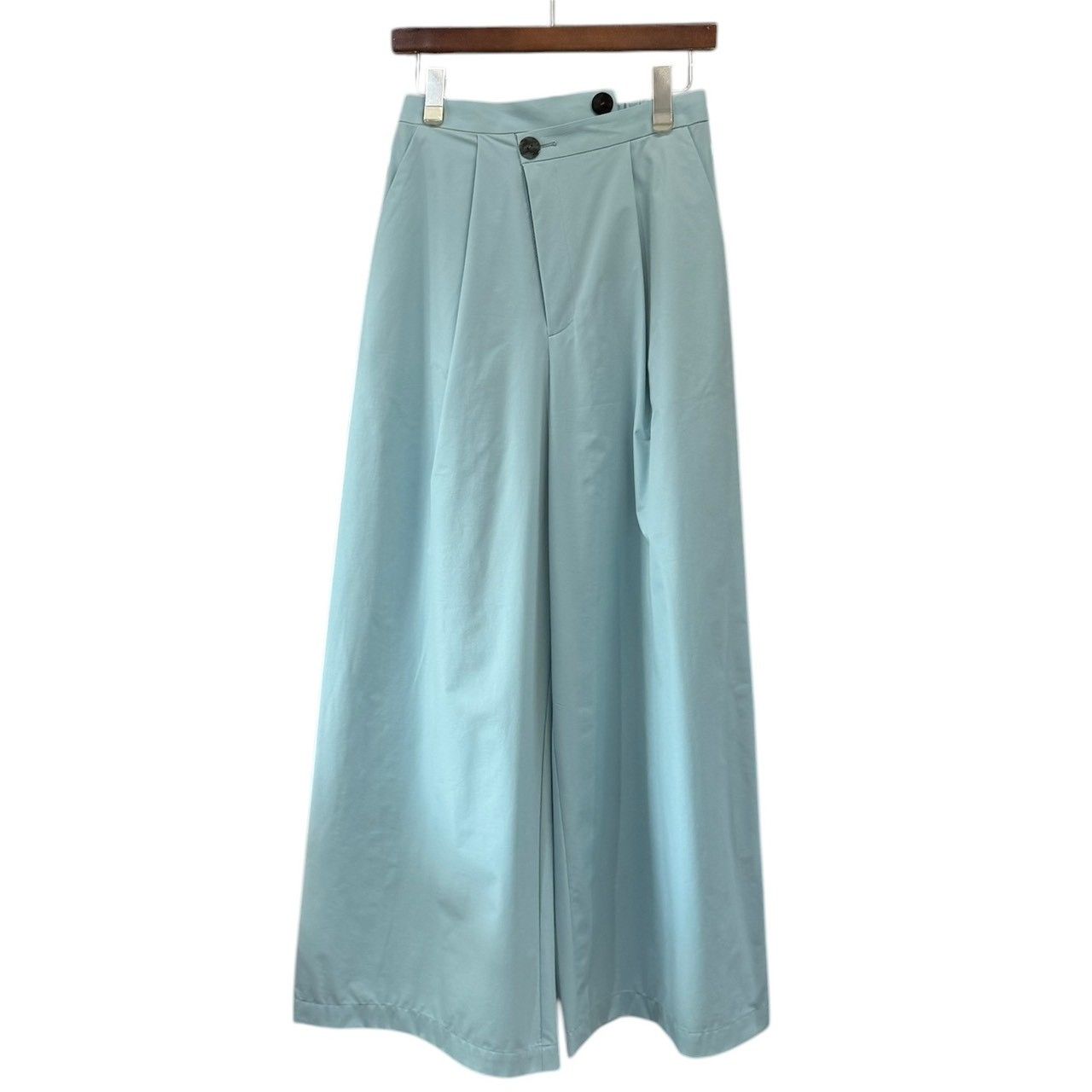 nagonstans ナゴンスタンス 25AW tuck wide pants タックワイドパンツ 470IA431-0331 M ブルー 15015