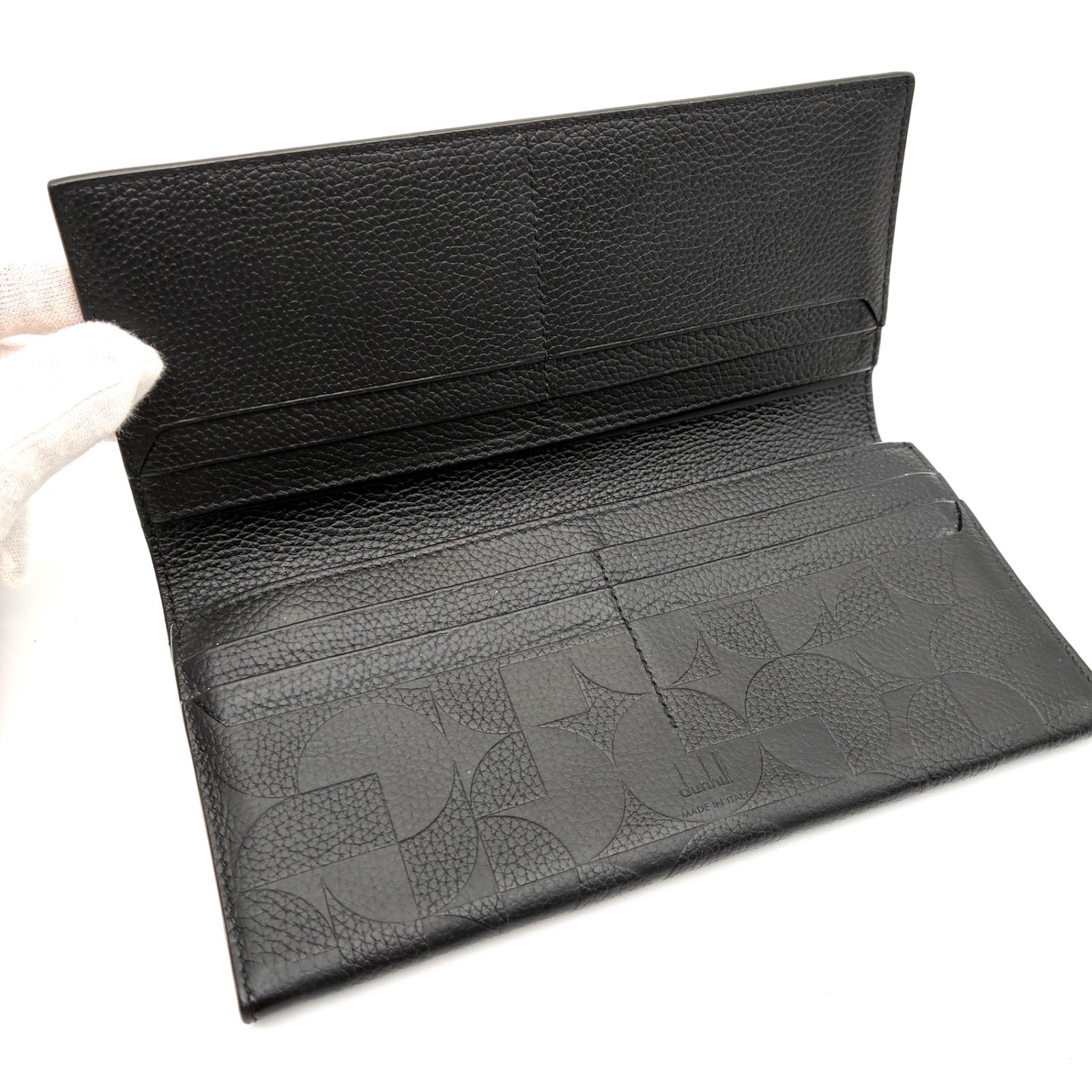 ☆開店セール☆ 未使用品 美品 ダンヒル レザー ロゴエンボス コンチネンタル ☆開店セール☆ 未使用品 美品 ダンヒル レザー ロゴエンボス