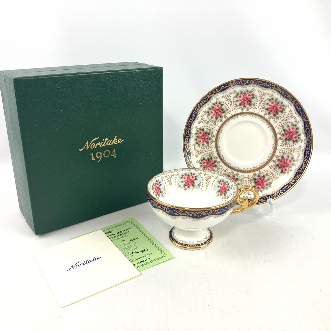 Noritake 100th Anniversary ノリタケ 100周年記念 カップ-ソーサー 薔薇 バラ 金彩