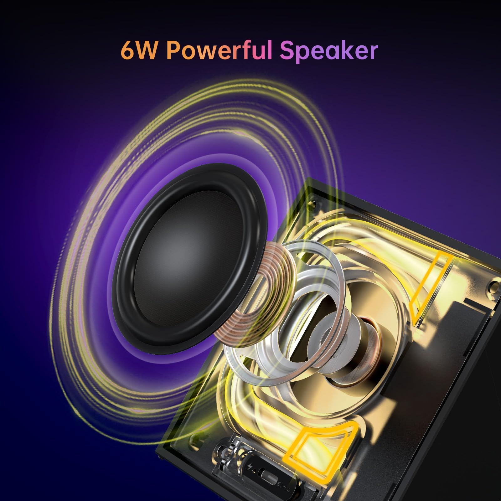 LED カレンダー ブラック RGB 音楽再生 強化された低音 時計付き ピクセルアート 使用 ハンズフリー通話 256 ポータブルBluetoothスピーカー Evo Timebox Divoom