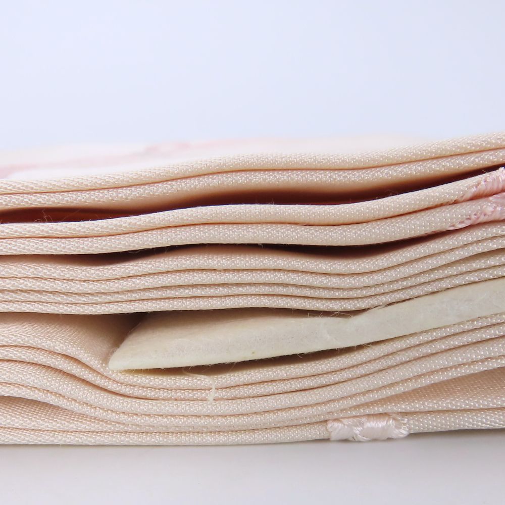 中古】未使用展示品 名古屋帯 しつけ糸あり 正絹(金銀糸除く) ピンク系