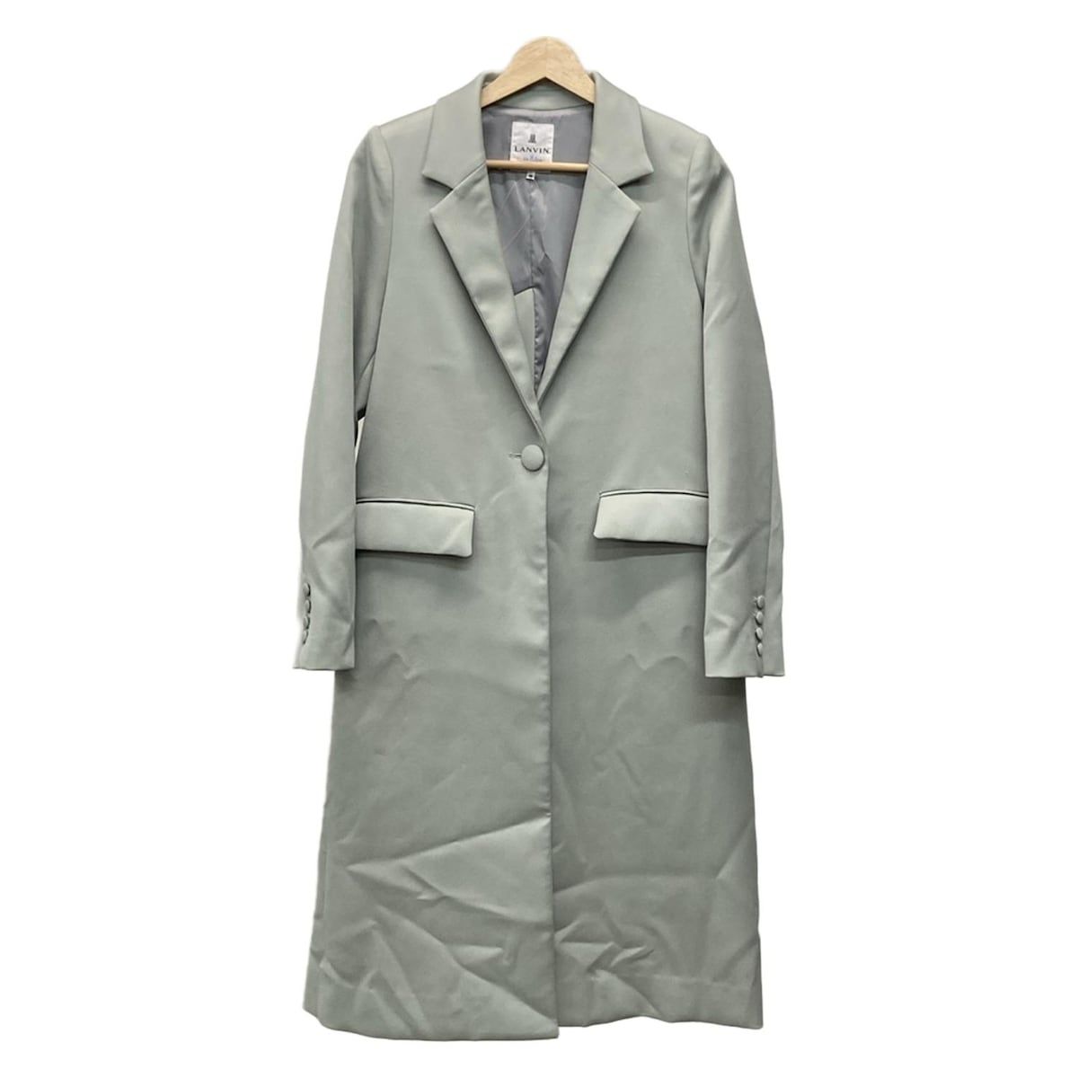 LANVIN en Bleu ランバンオンブルー コート サイズ36 S レディース - ライトグリーン 長袖 肩パッド 冬