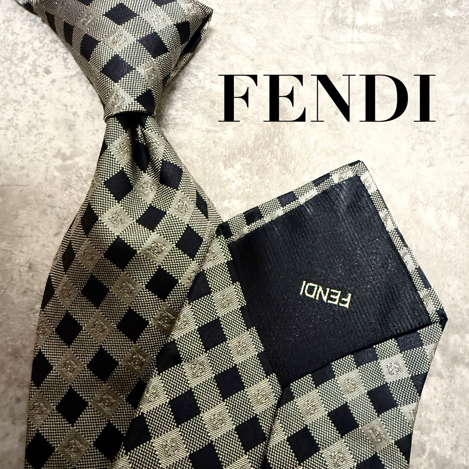 ✨美品✨】FENDI フェンディ ネクタイ ズッカ チェック柄 ハイブランド