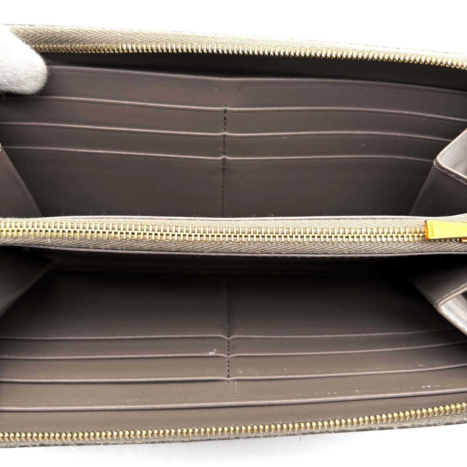 美品 現行ロゴ CELINE セリーヌ 長財布 ロングウォレット ラウンド